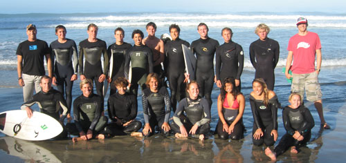 Photo of UC San Diego Students Surfing