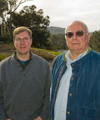 Photo of research marine physicist Tim Barnett and programmer/analyst David Pierce