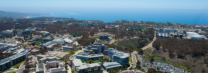 Aerial photograph of the UC San Diego campus