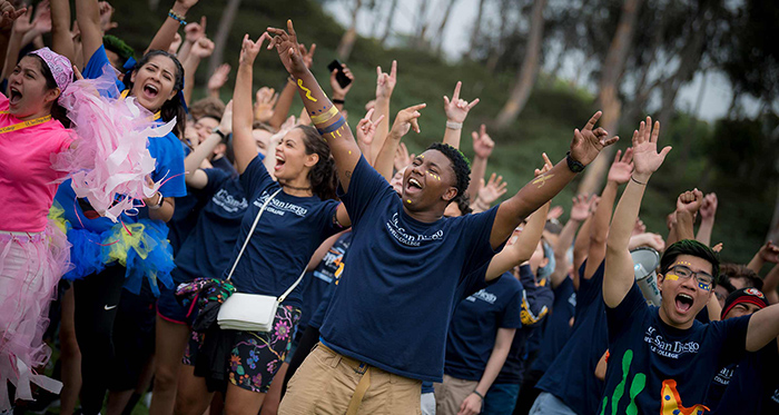 UC San Diego students at welcome week events