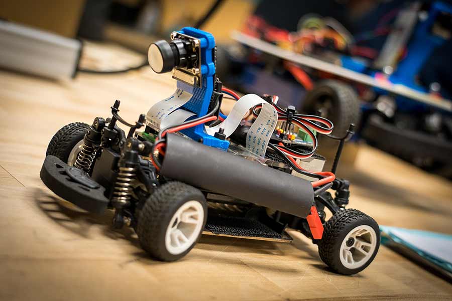 Autonomous car designed by students