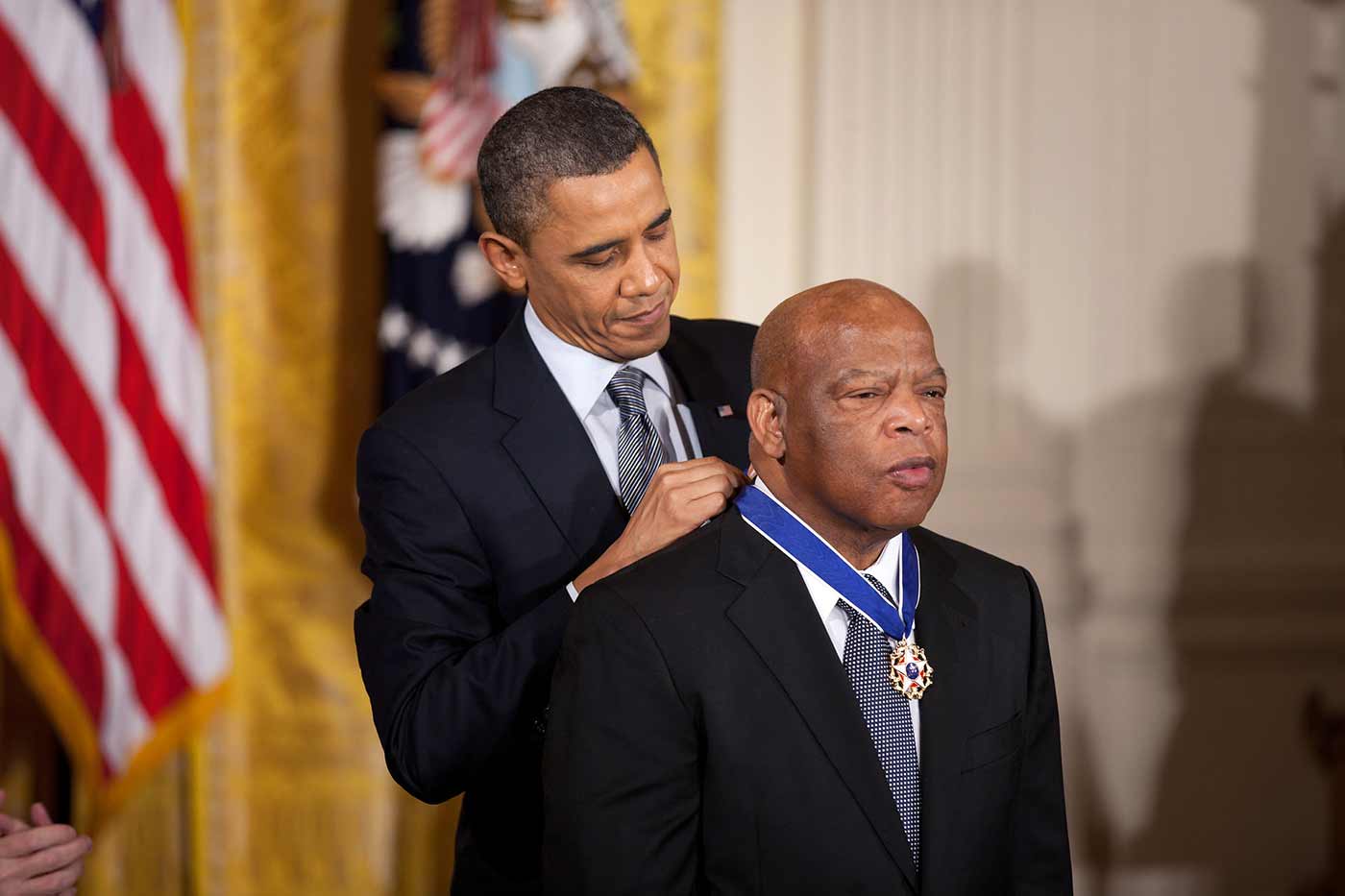 President Obama giving John Lewis the Medal of Freedom