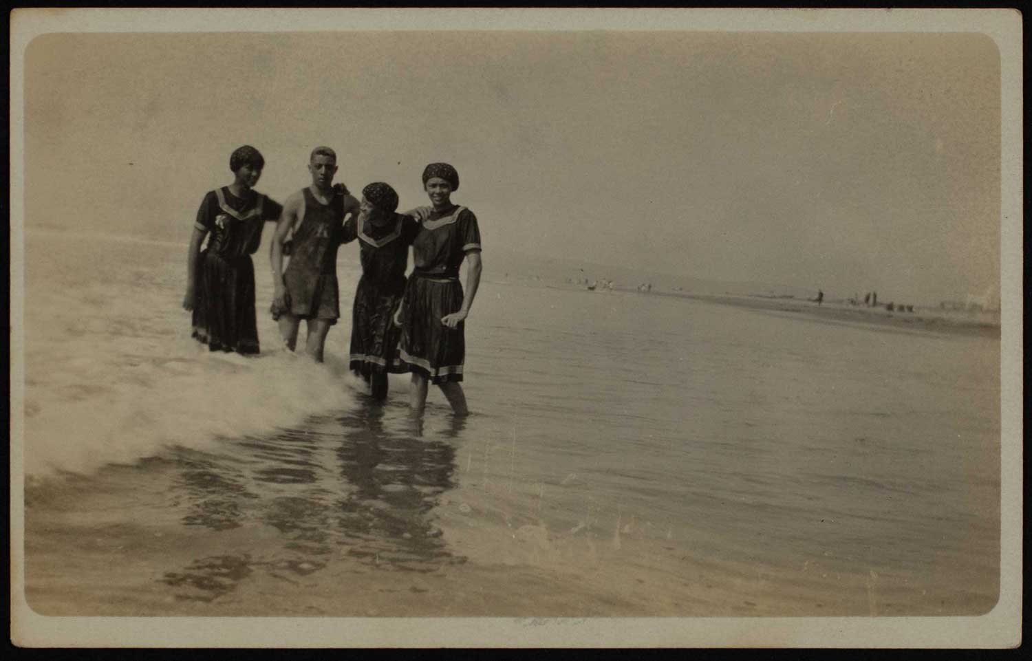 Group of African Americans at the beach.