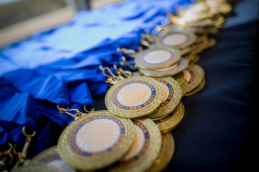Golden Triton medallions.
