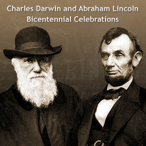 Photo of Charles Darwin and Abraham Lincoln