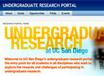 Undergraduate Research Portal Screen Shot
