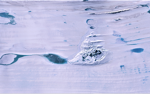 Landsat 8 image of the Antarctic doline with summer meltwater