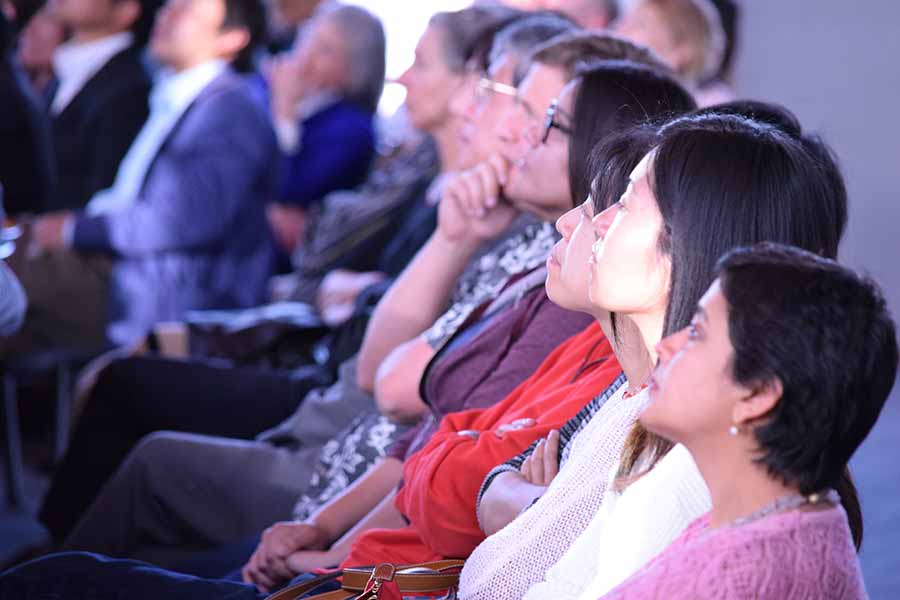 Photo: Attendees listen as Hiroshi Fujiwara shares his vision for collaboration between Japan and San Diego