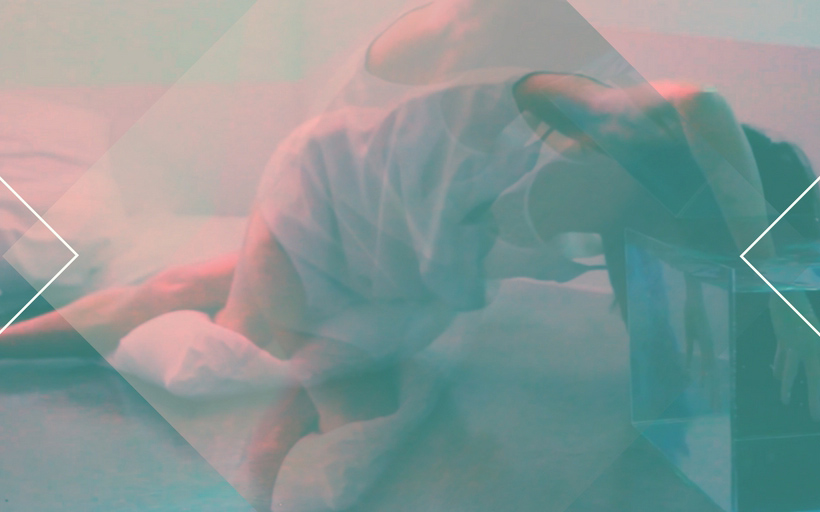 hazy image of woman dancing in ethereal dream-like environment