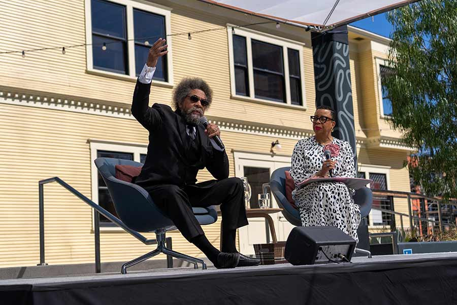 Cornel West speaking at UC San Diego event.