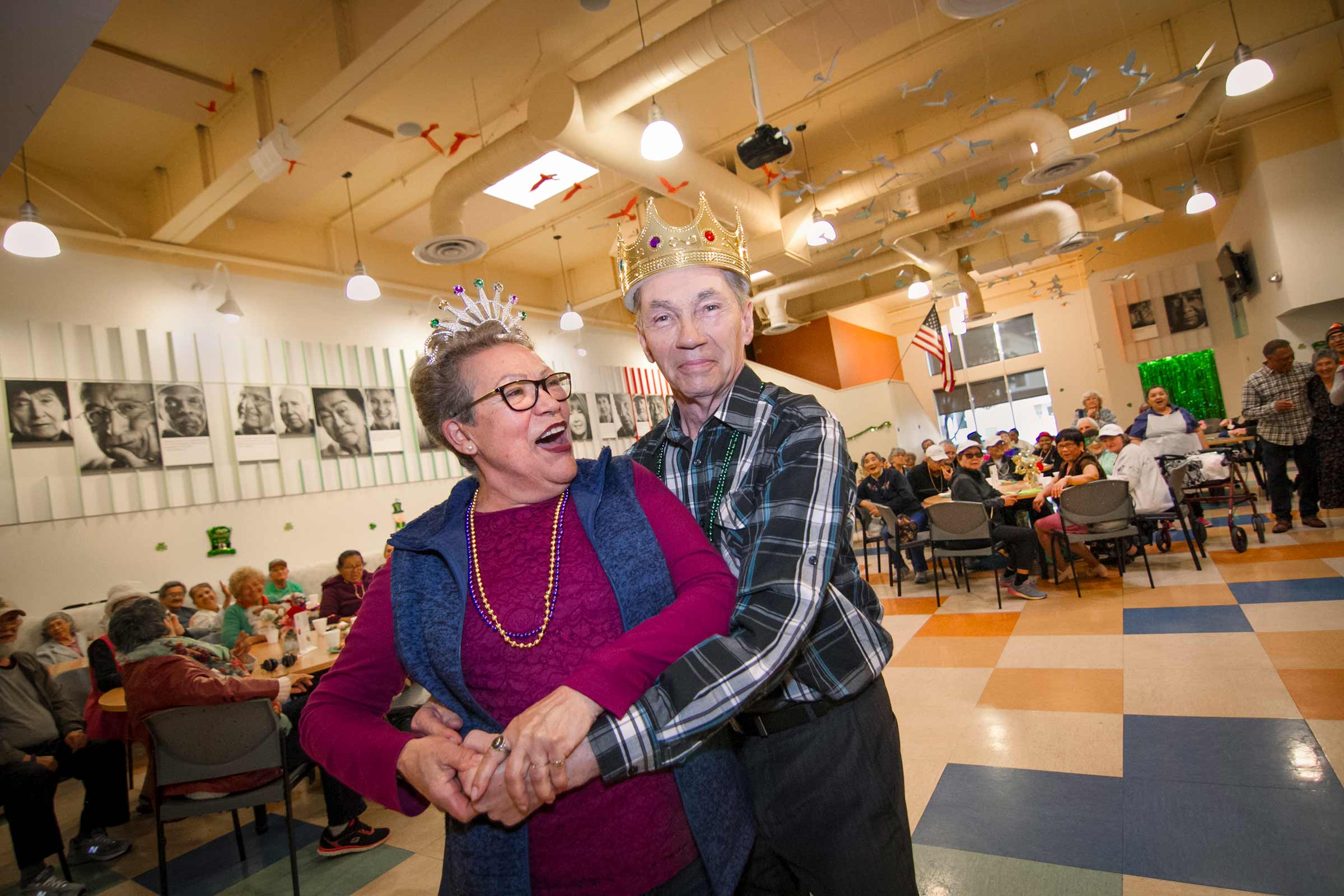 Senior Prom King and Queen at downtown senior center