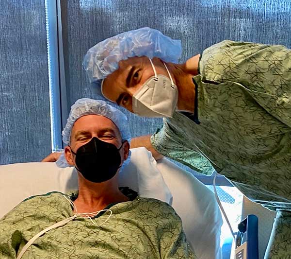 The Patridge brothers pre-transplant surgery.