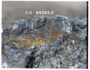 close-up of metallic salts