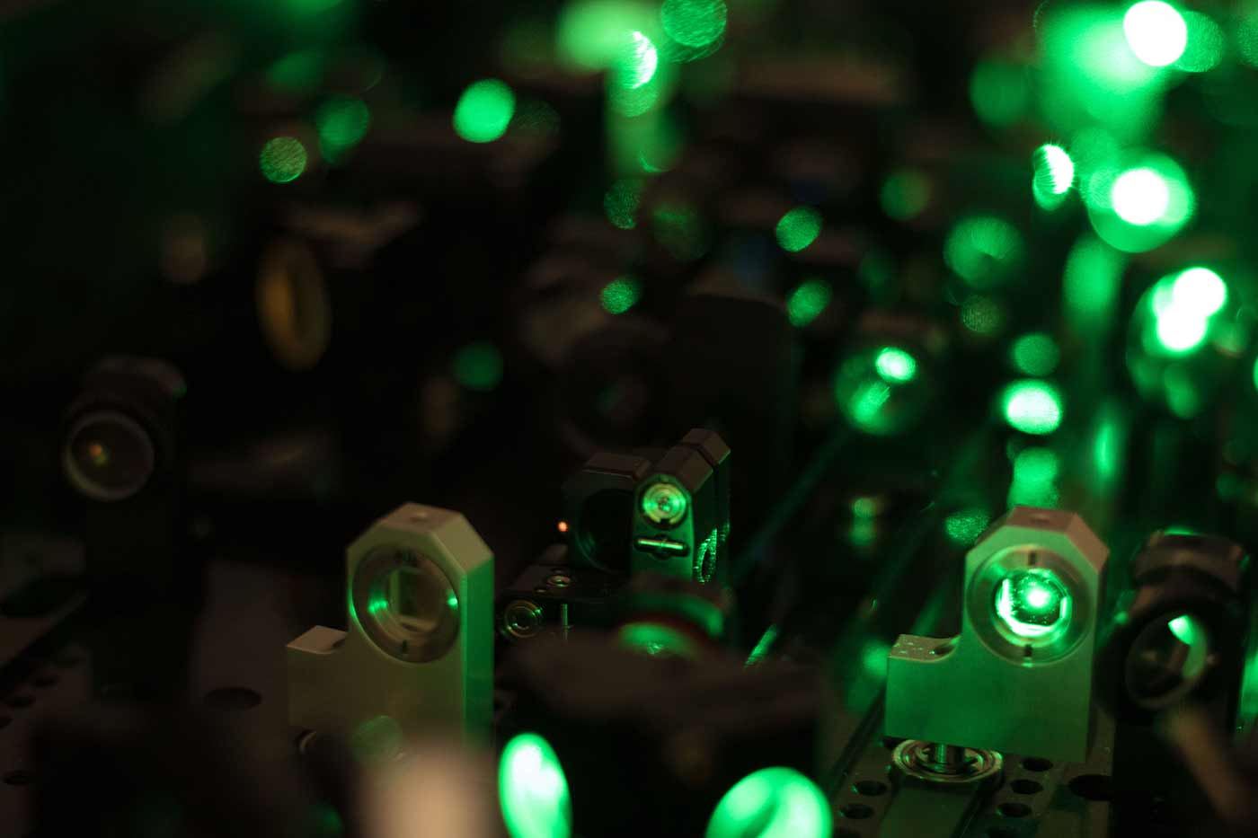 An ultrafast laser system to study polariton dynamics.