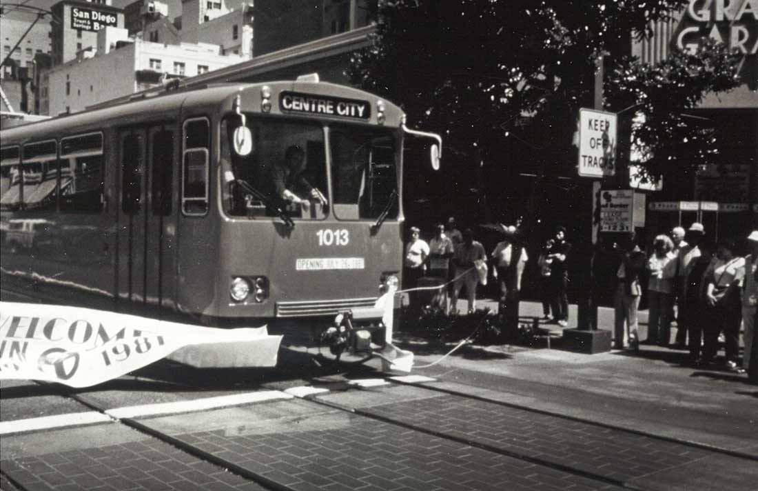 The Blue Line’s inaugural run in July 1981.