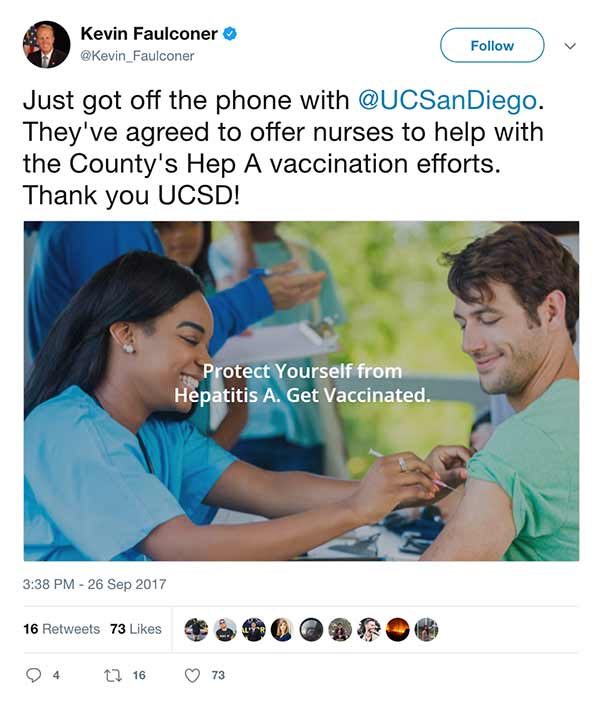 UC San Diego battling Hep A